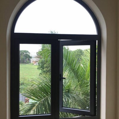 Cửa sổ uốn vòm mở quay 2 cánh Xingfa
