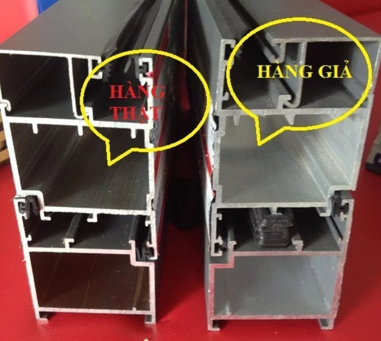 Nhôm Xingfa khi cắt đôi sẽ có vết cắt rất mịn và giữ được độ sáng bóng